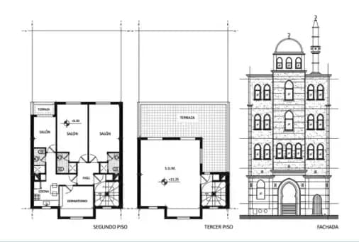 Mosque of Mar del Plata, drawing 1