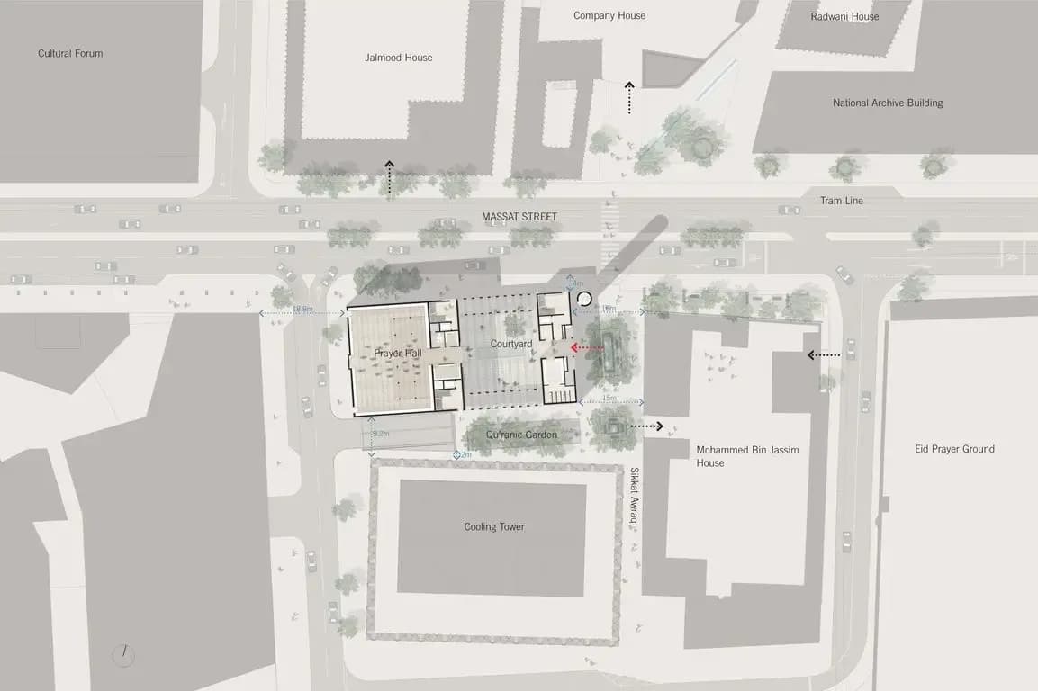 Msheireb Mosque (Jumaa Mosque), drawing 1