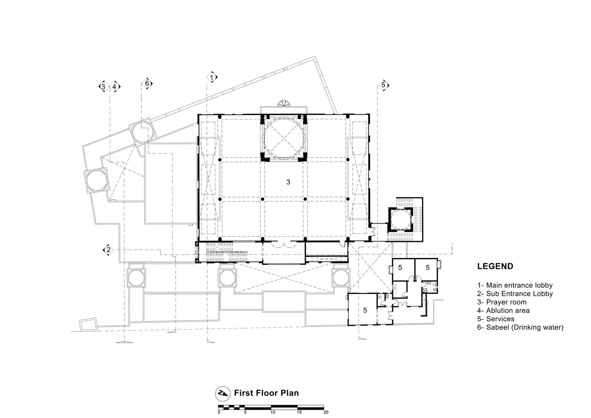 Najadah Mosque, drawing 1