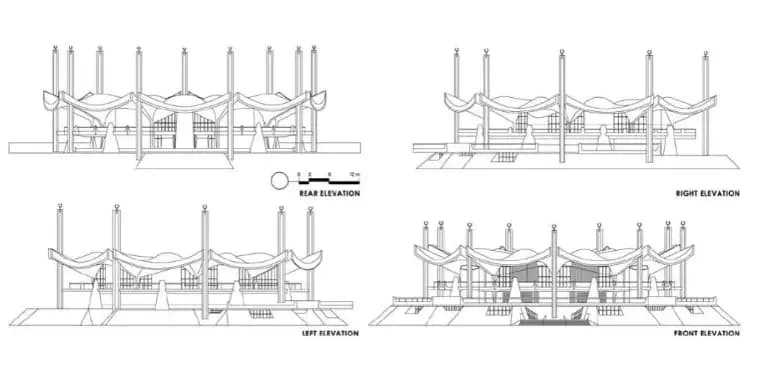 Negeri Sembilan State Mosque, drawing 1