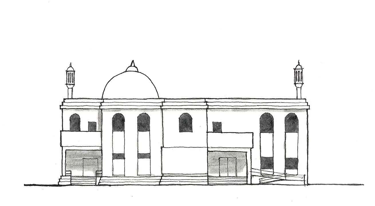 Noor Mosque, drawing 1