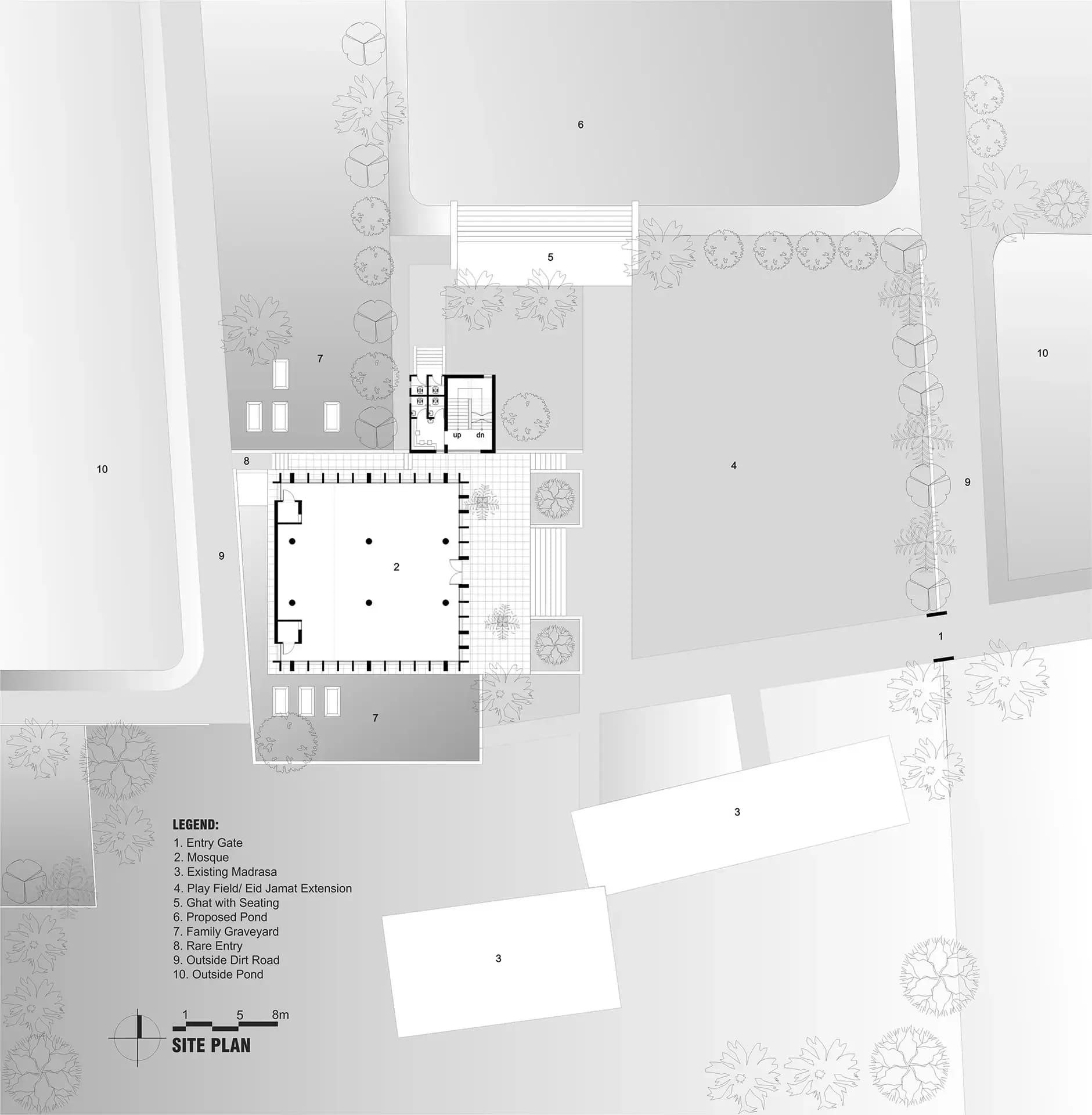 Shaer Mohammad Para Jame Mosque, drawing 5