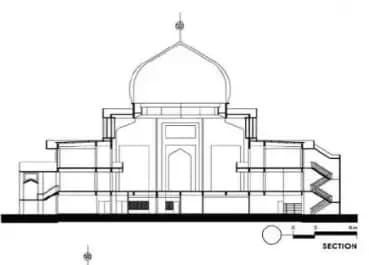 Saidina Abu Bakar As-Siddiq Mosque, drawing 3
