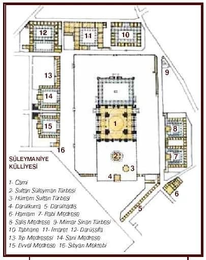 Selimiye Mosque, Edirne, drawing 2