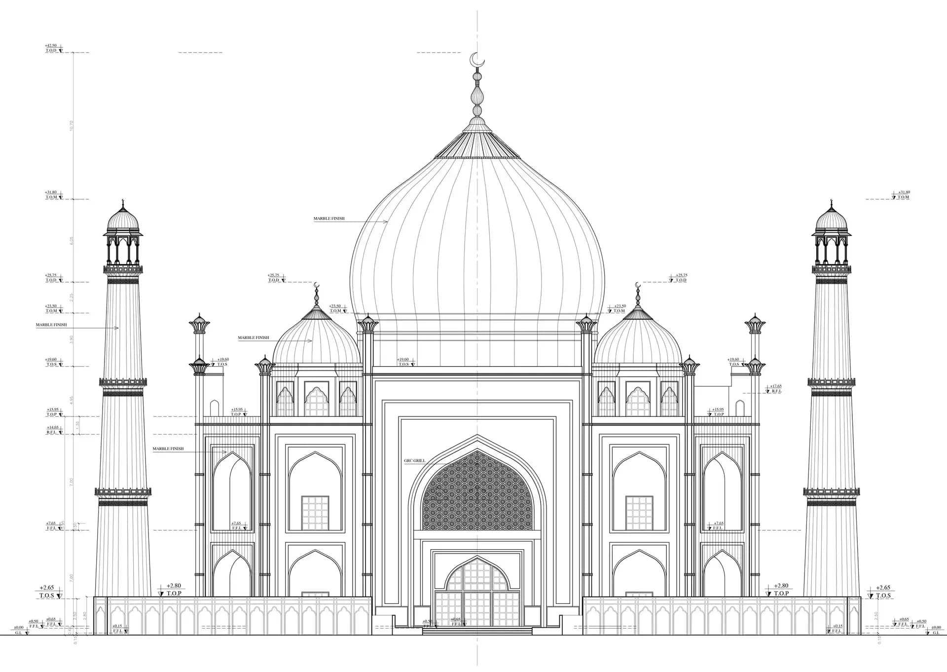 Siddiqa Fatima Mosque, drawing 10