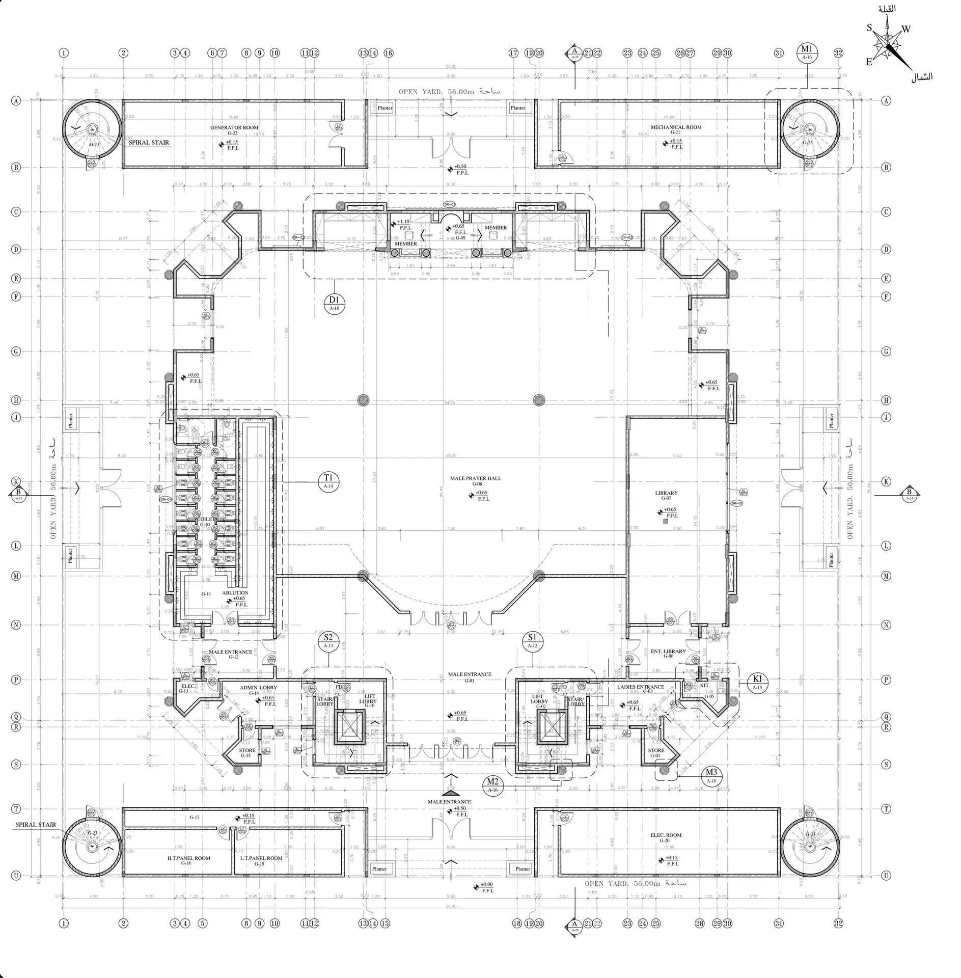 Siddiqa Fatima Mosque, drawing 2