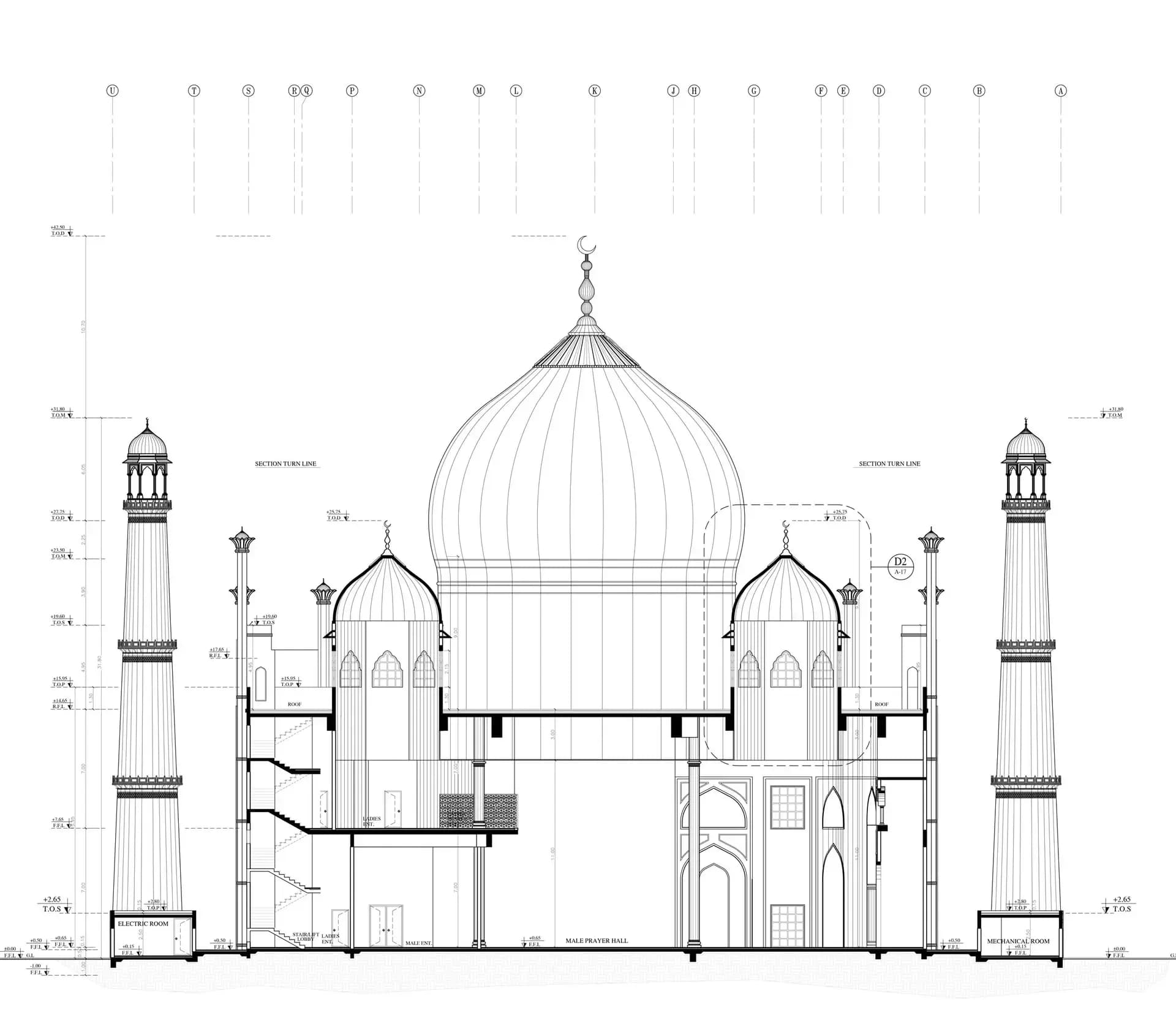 Siddiqa Fatima Mosque, drawing 6