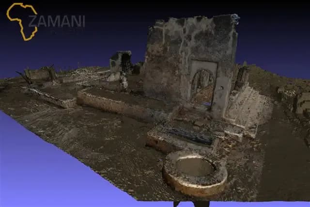 Ruins of Songo Mnara: Songo Mnara Northeast Mosque, drawing 2