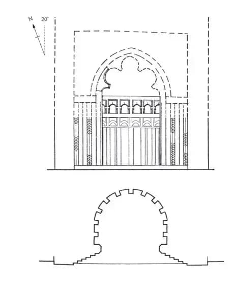 Ruins of Songo Mnara: Songo Mnara Northeast Mosque, drawing 6