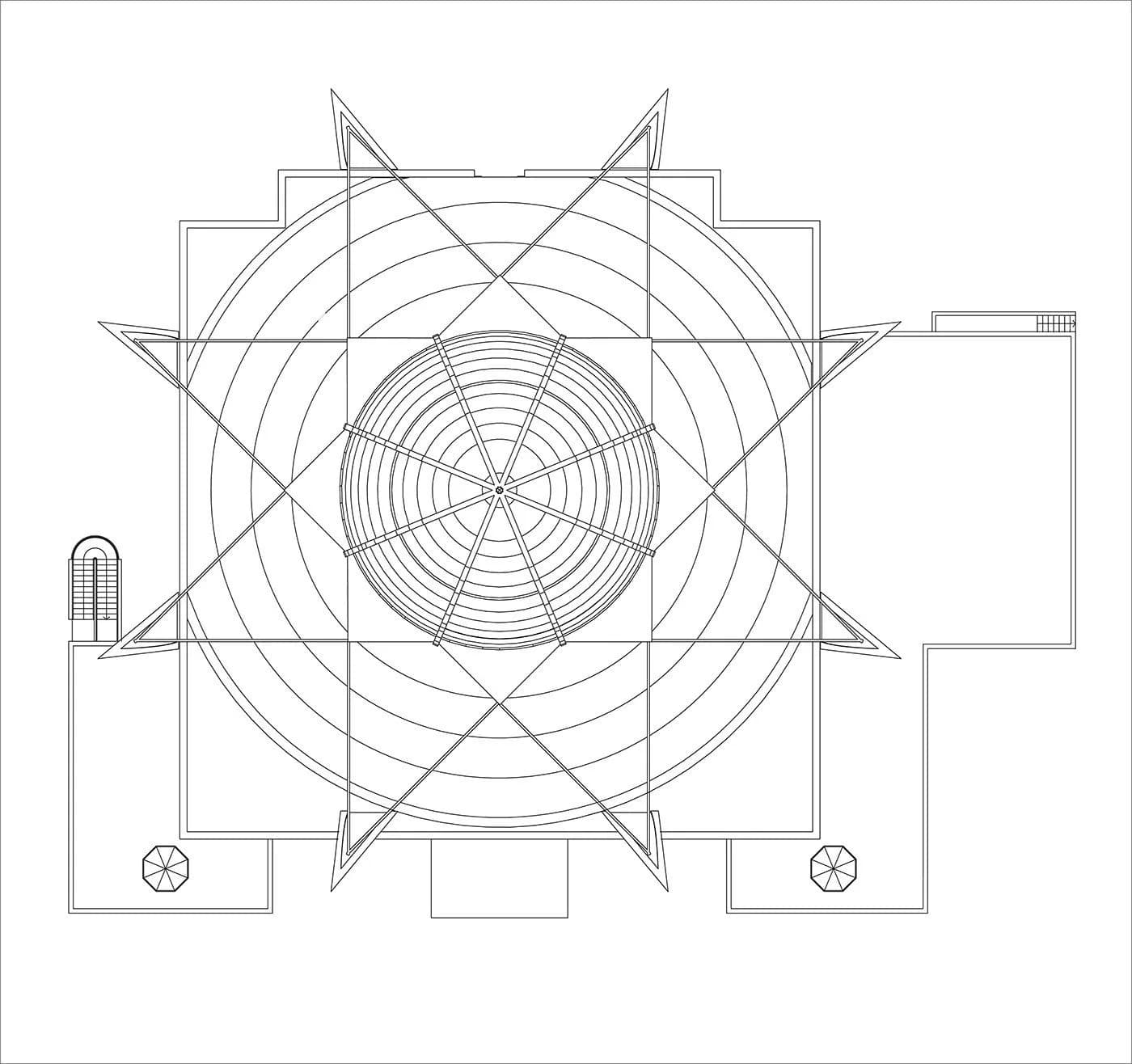 Strasbourg Mosque (Grande Mosque of Strasbourg), drawing 1