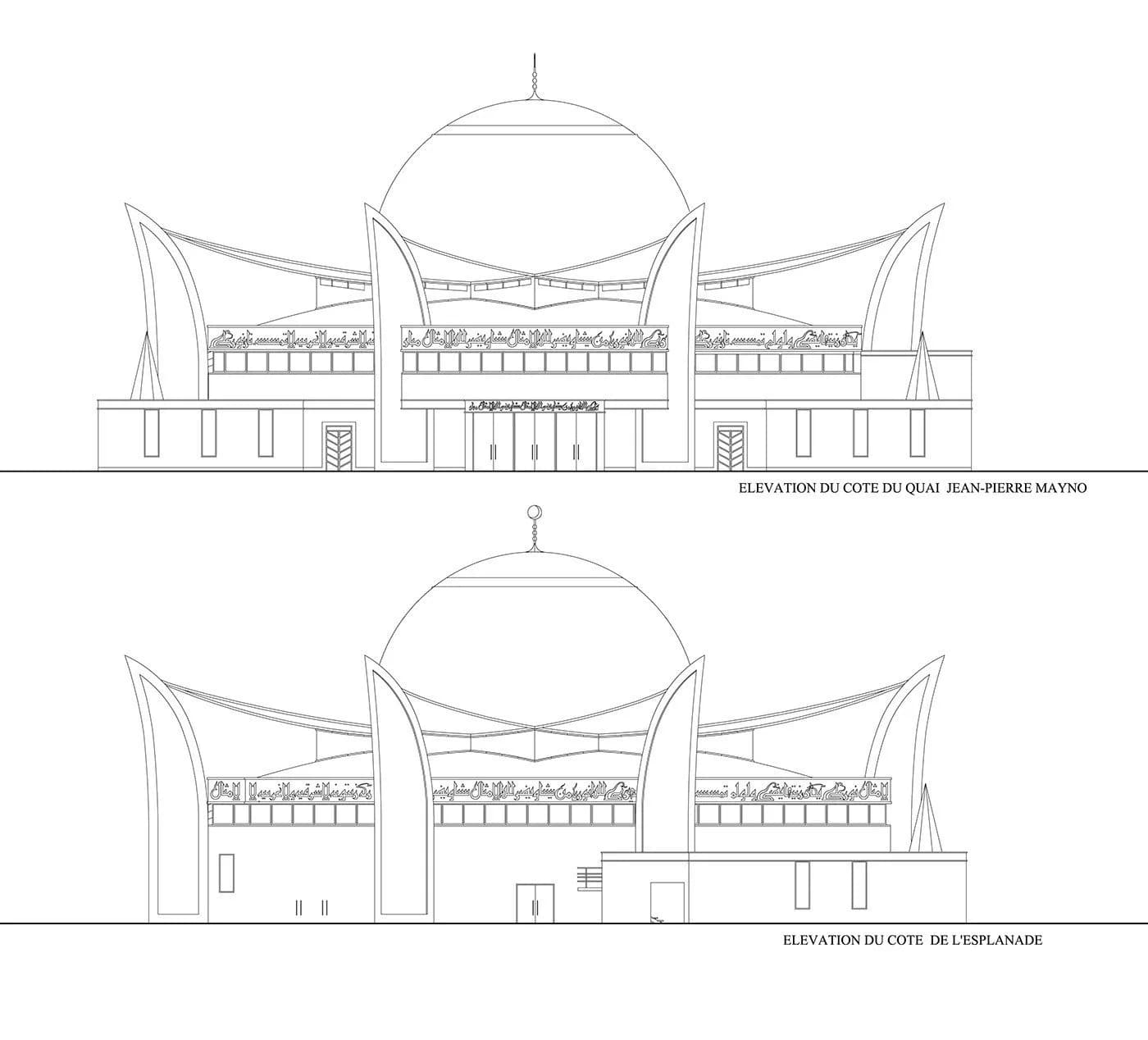 Strasbourg Mosque (Grande Mosque of Strasbourg), drawing 4