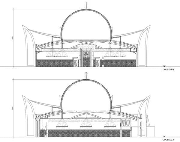 Strasbourg Mosque (Grande Mosque of Strasbourg), drawing 6
