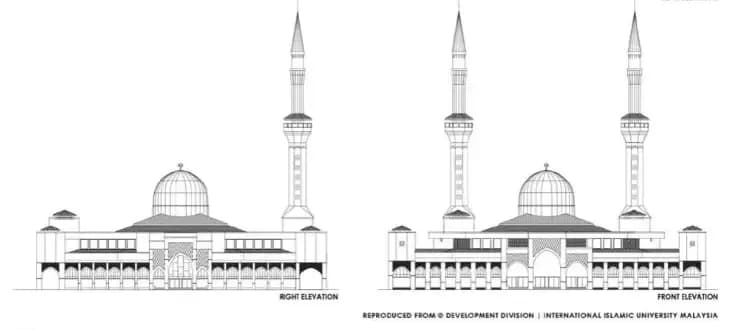 Sultan Haji Ahmad Shah Mosque, drawing 1