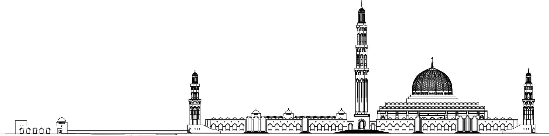 Sultan Qaboos Grand Mosque, drawing 6