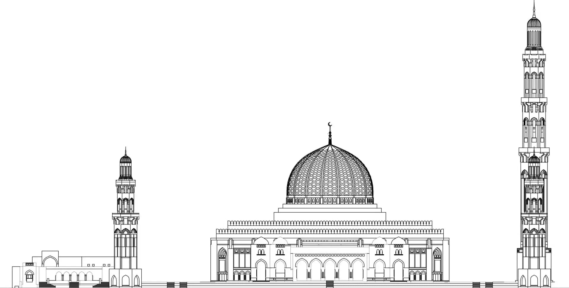 Sultan Qaboos Grand Mosque, drawing 7