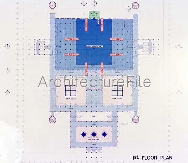 Sultan Salahuddin Abdul Aziz Shah Mosque, drawing 1