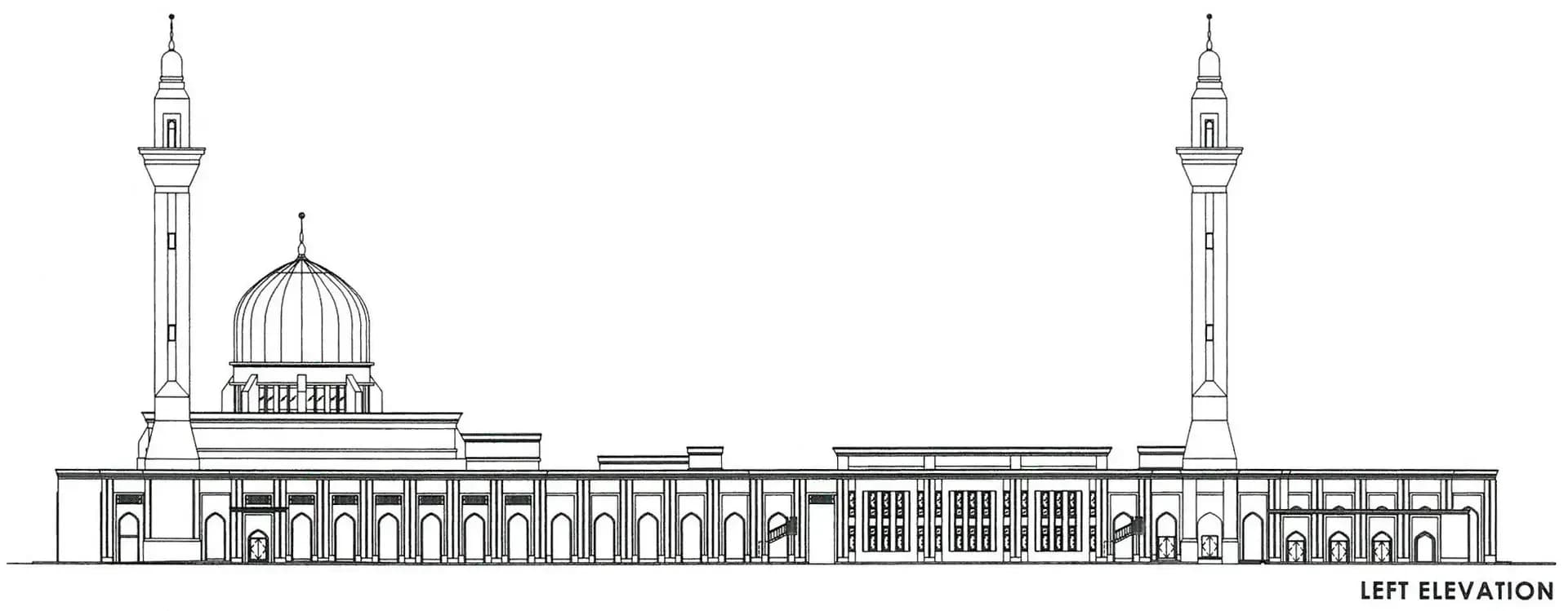 Tengku Ampuan Jemaah Mosque (Bukit Jelutong Mosque), drawing 4