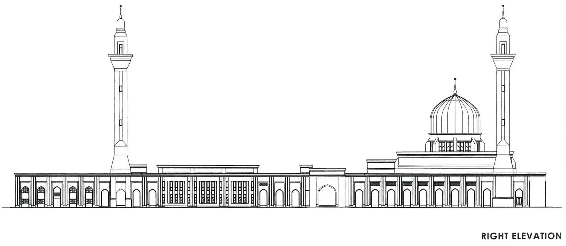 Tengku Ampuan Jemaah Mosque (Bukit Jelutong Mosque), drawing 6