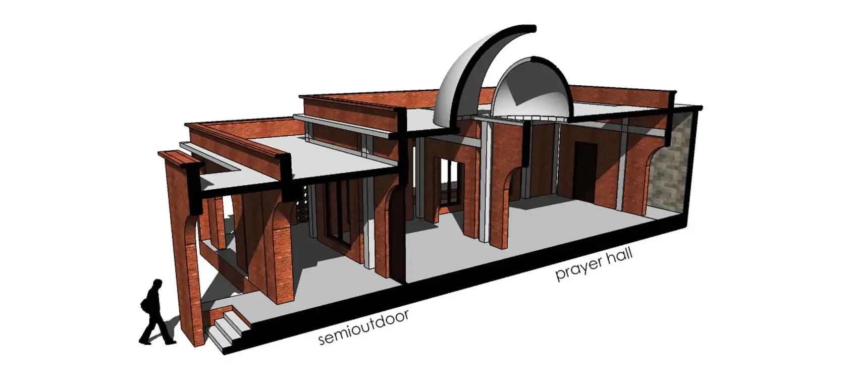 Teradol Community Mosque, drawing 3