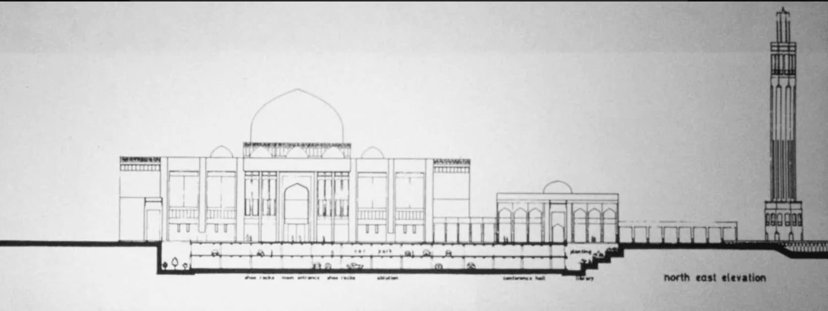 Grand Mosque of Kuwait (المسجد الكبير) (Grand State Mosque Of Kuwait), drawing 3