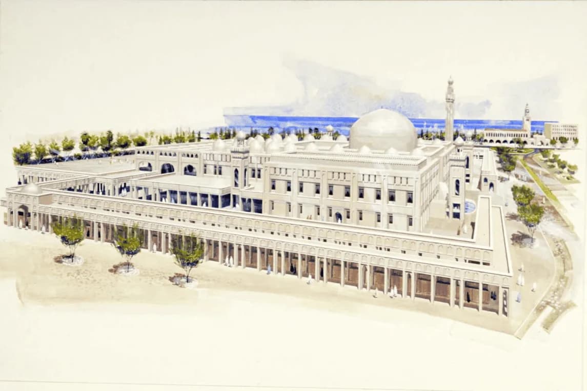 Grand Mosque of Kuwait (المسجد الكبير) (Grand State Mosque Of Kuwait), drawing 4
