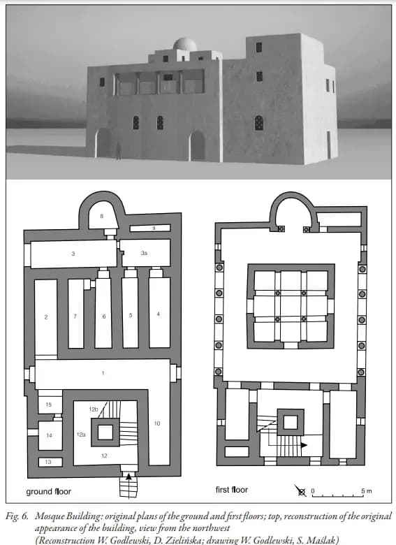 Abdallah ibn Abi Sarh Mosque (Throne Hall of Dongola), drawing 1