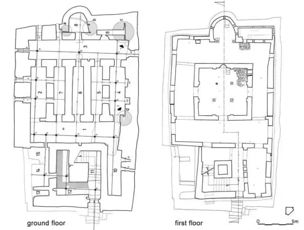 Abdallah ibn Abi Sarh Mosque (Throne Hall of Dongola), drawing 2