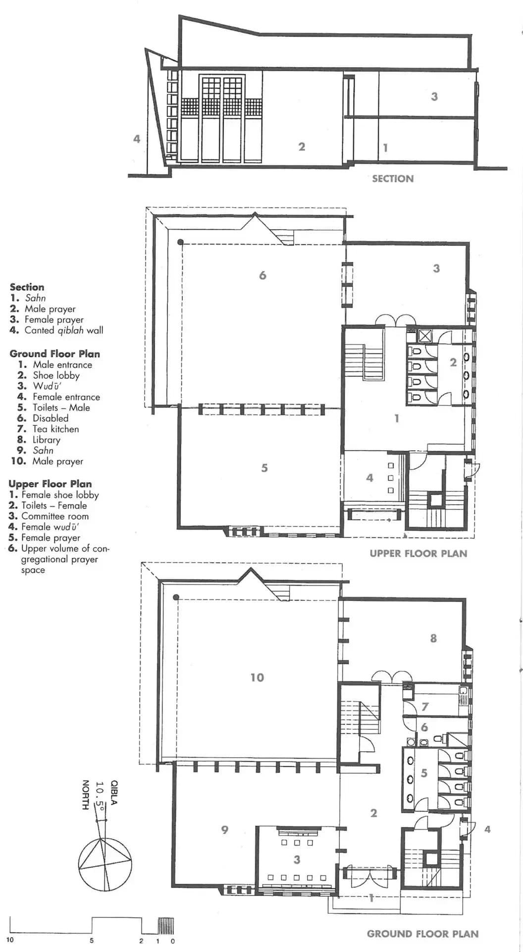 University of Natal Jama'at Khana Mosque, drawing 3