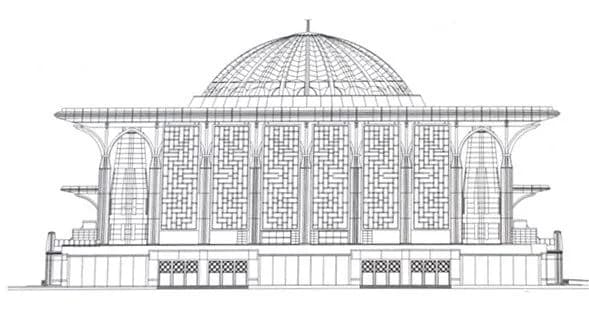 Tuanku Mizan Zainal Abidin Mosque, drawing 3