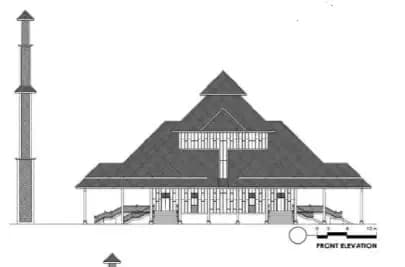Ulul-Albab Mosque (Masjid Kayu Seberang Jertih), drawing 3