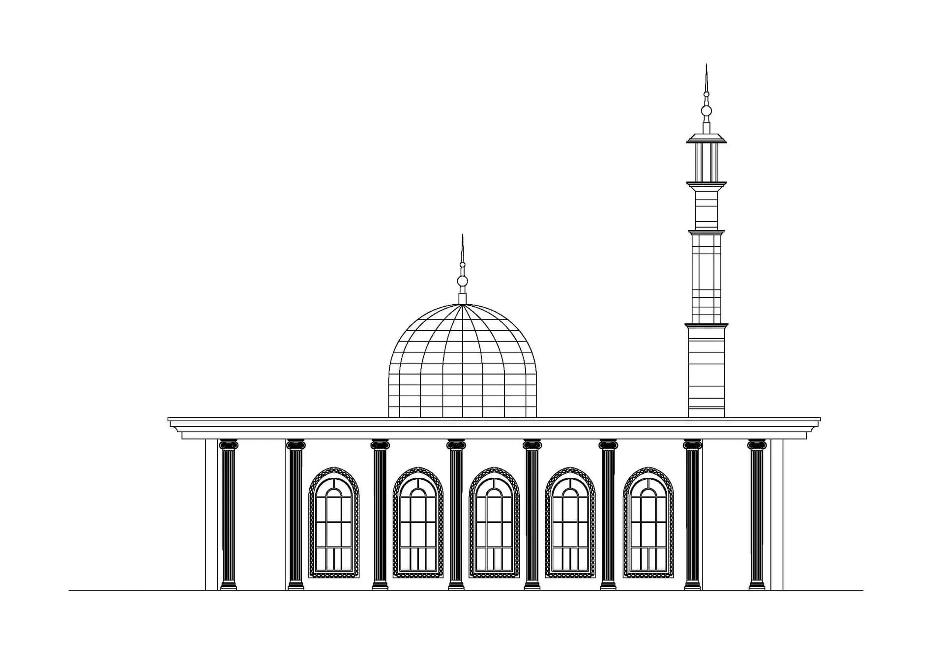 Ural Regional Central Mosque, drawing 1