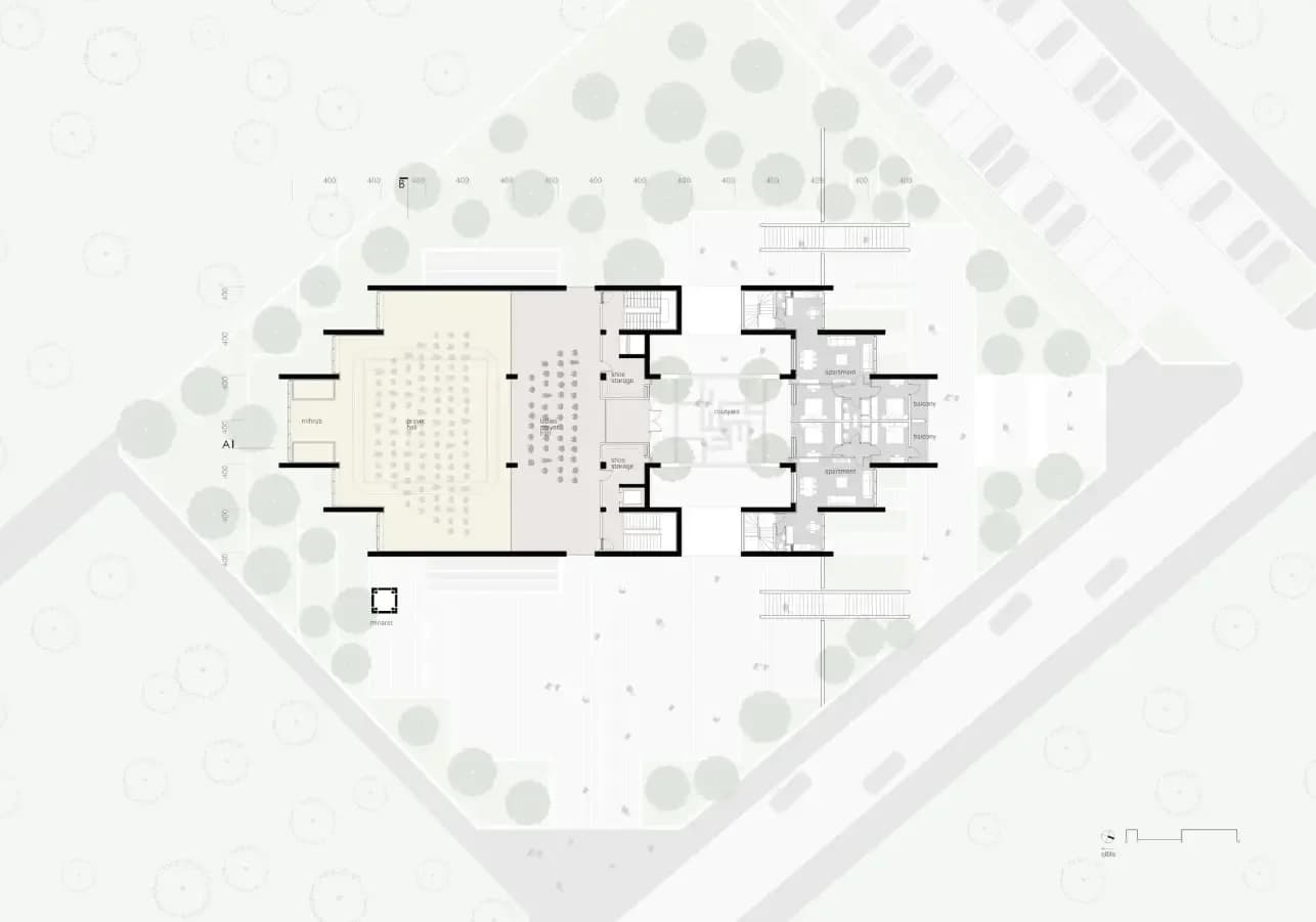 Yaşamkent Mosque, drawing 1