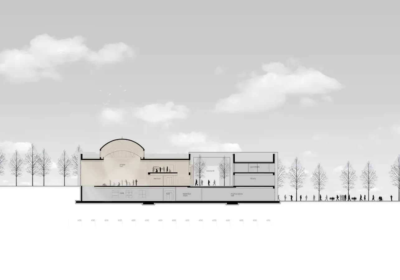 Yaşamkent Mosque, drawing 3